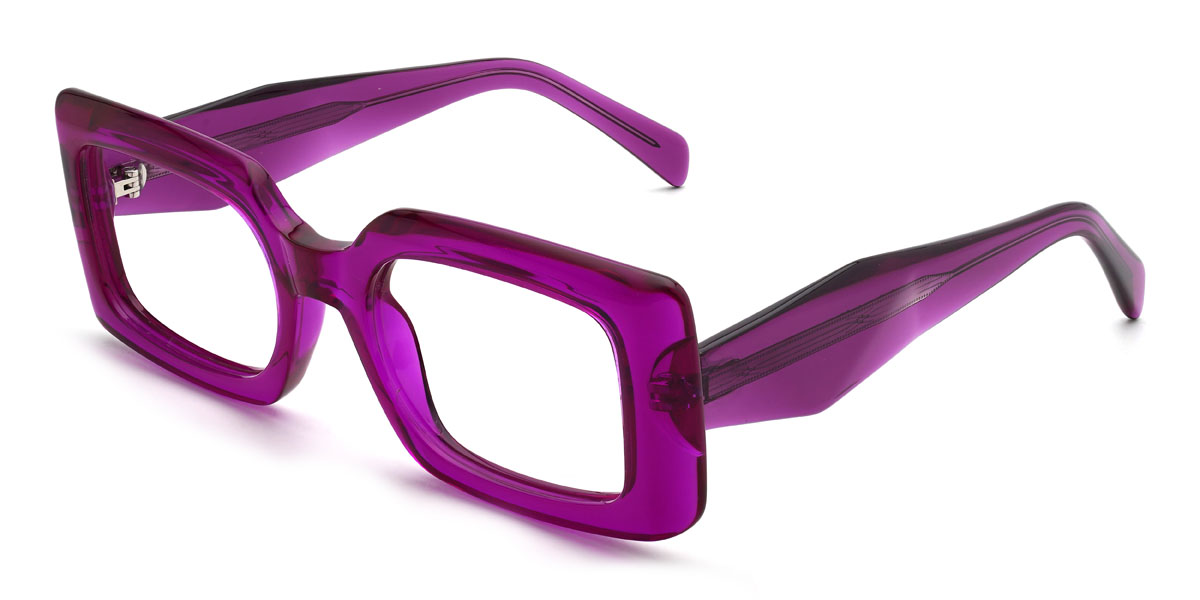 Purple Justine Glasses - Rectangle Glasses