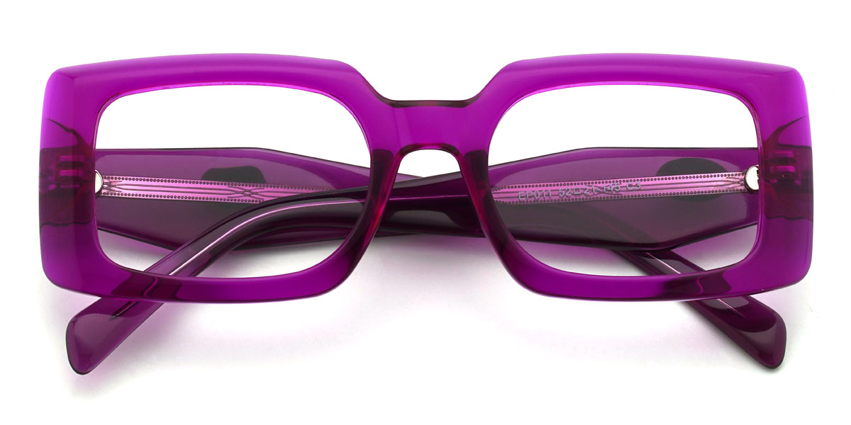 Purple Justine Glasses - Rectangle Glasses