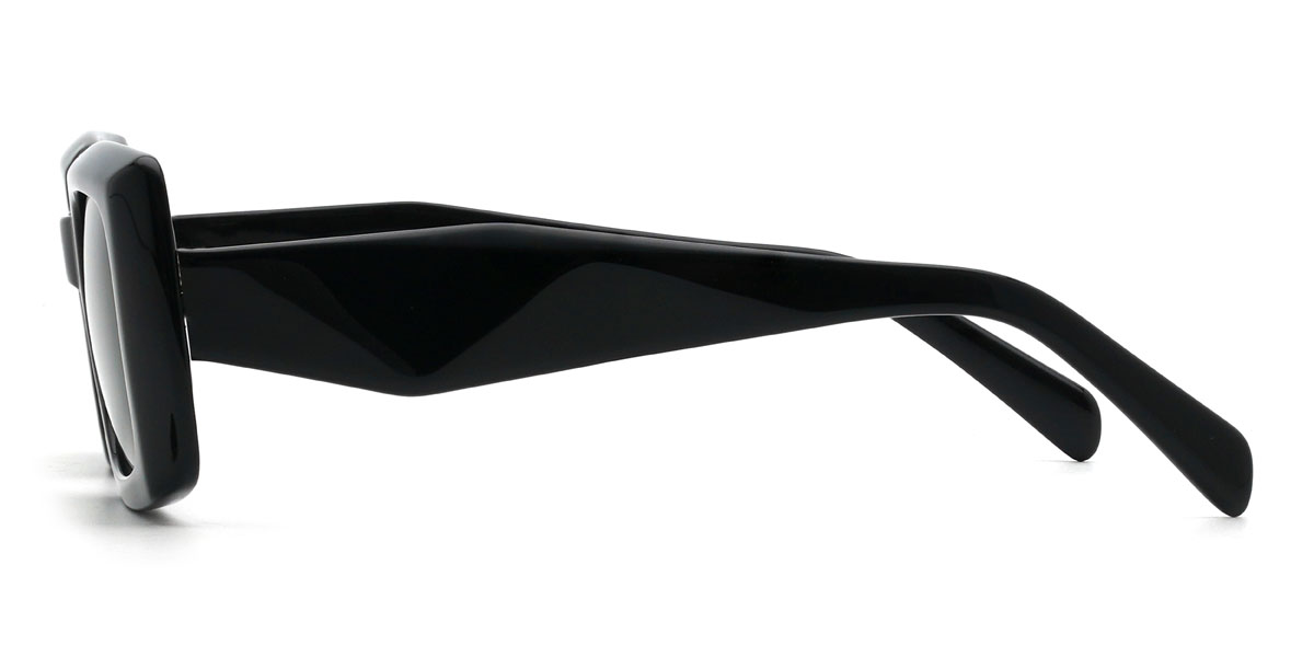 Black Dark Green Bobbie Glasses - Rectangle Sunglasses