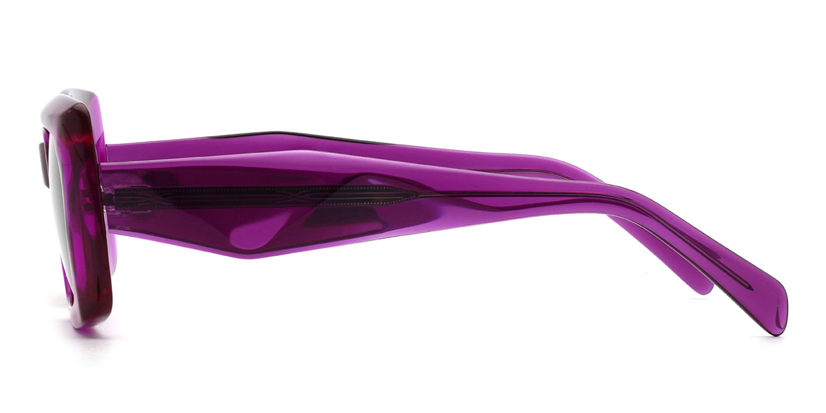Purple Brown Bobbie Glasses - Rectangle Sunglasses