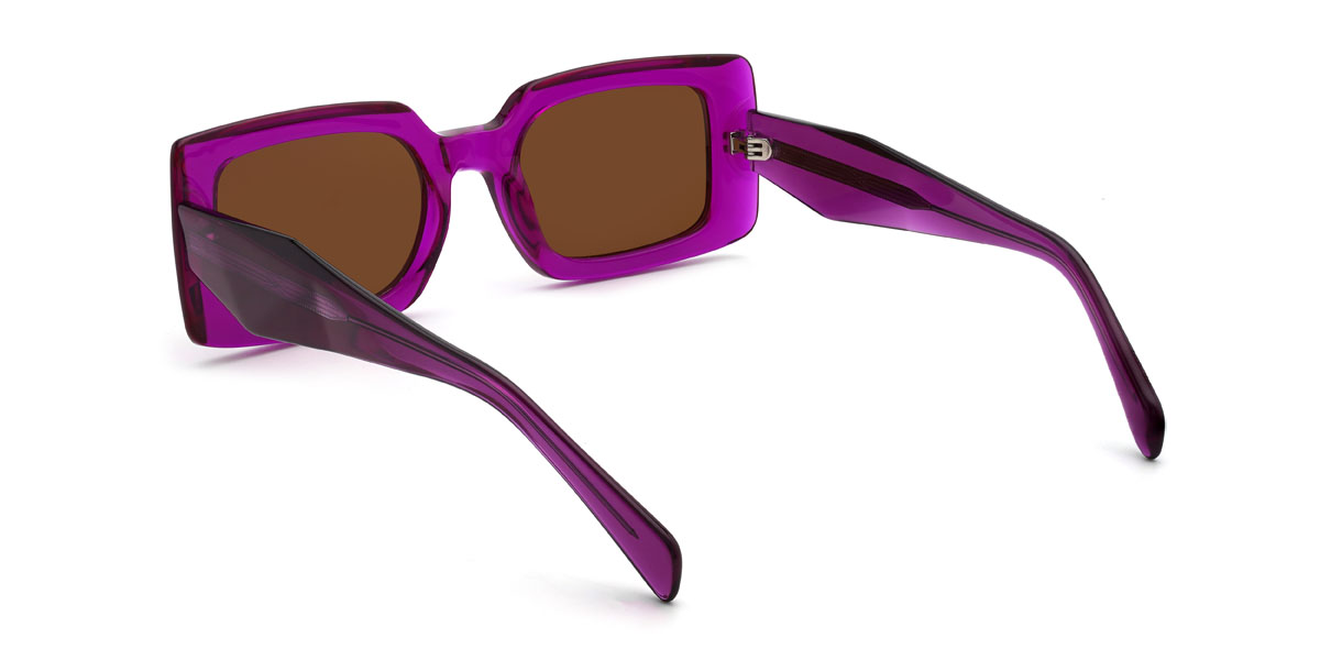 Purple Brown Bobbie Glasses - Rectangle Sunglasses