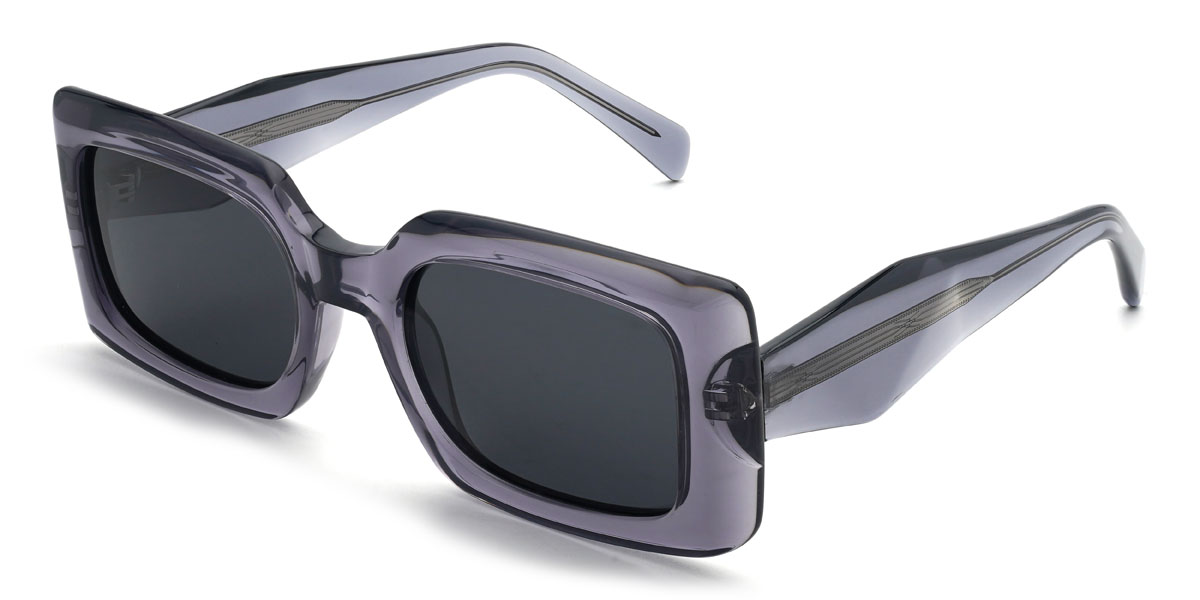 Grey Grey Bobbie Glasses - Rectangle Sunglasses