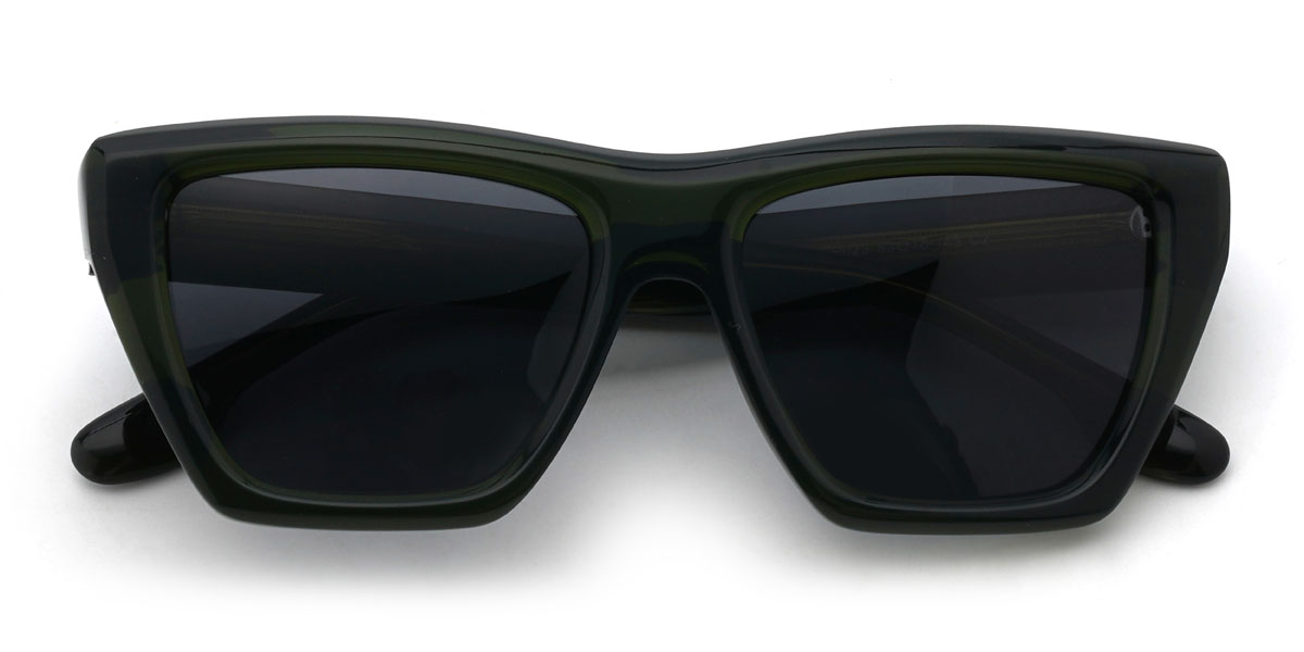 Black Grey Draya Glasses - Rectangle Sunglasses