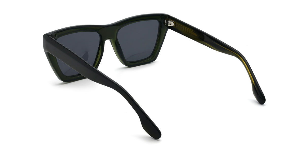 Black Grey Draya Glasses - Rectangle Sunglasses