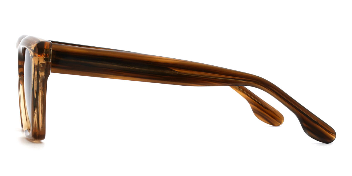 Champagne Brown Draya Glasses - Rectangle Sunglasses