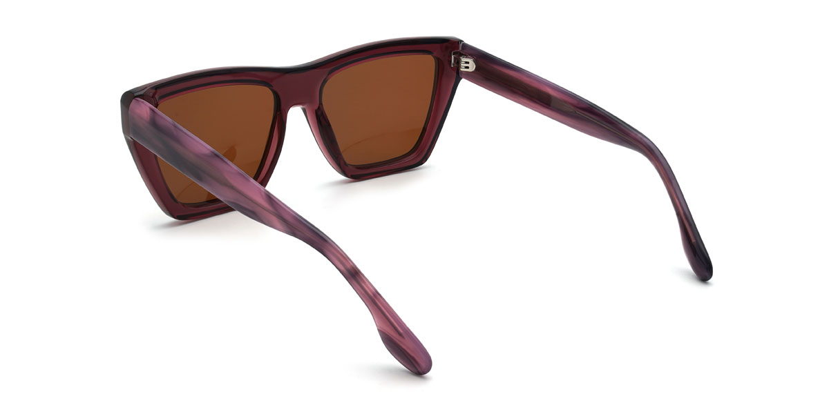 Wine Brown Draya Glasses - Rectangle Sunglasses