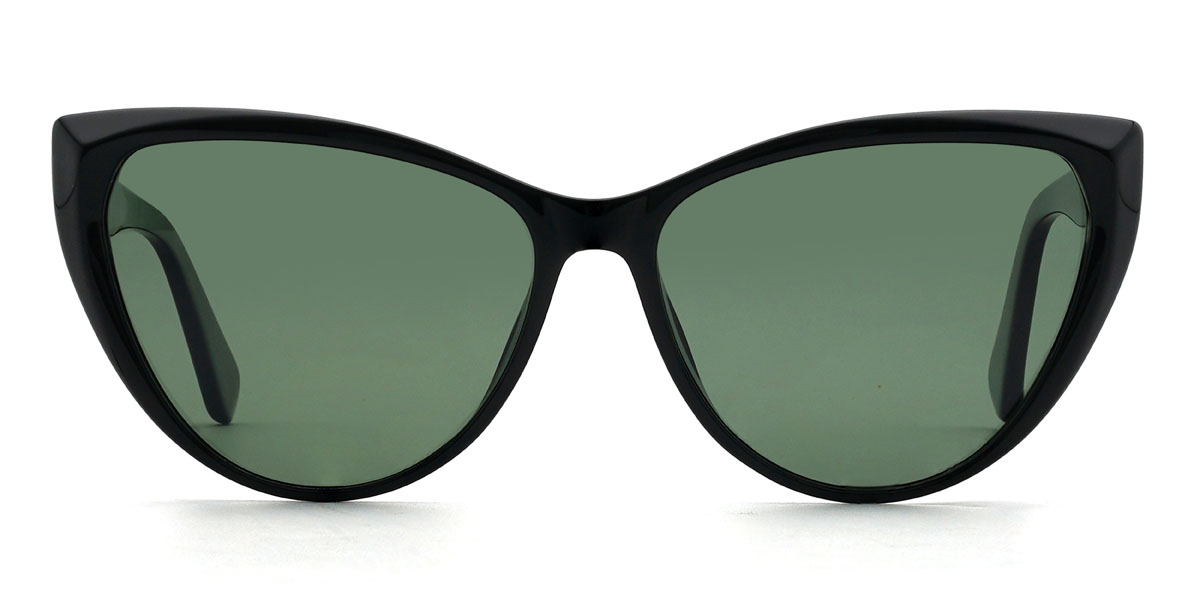 Negro Verde Oscuro Isadora Gafas - Cat Eye Sunglasses