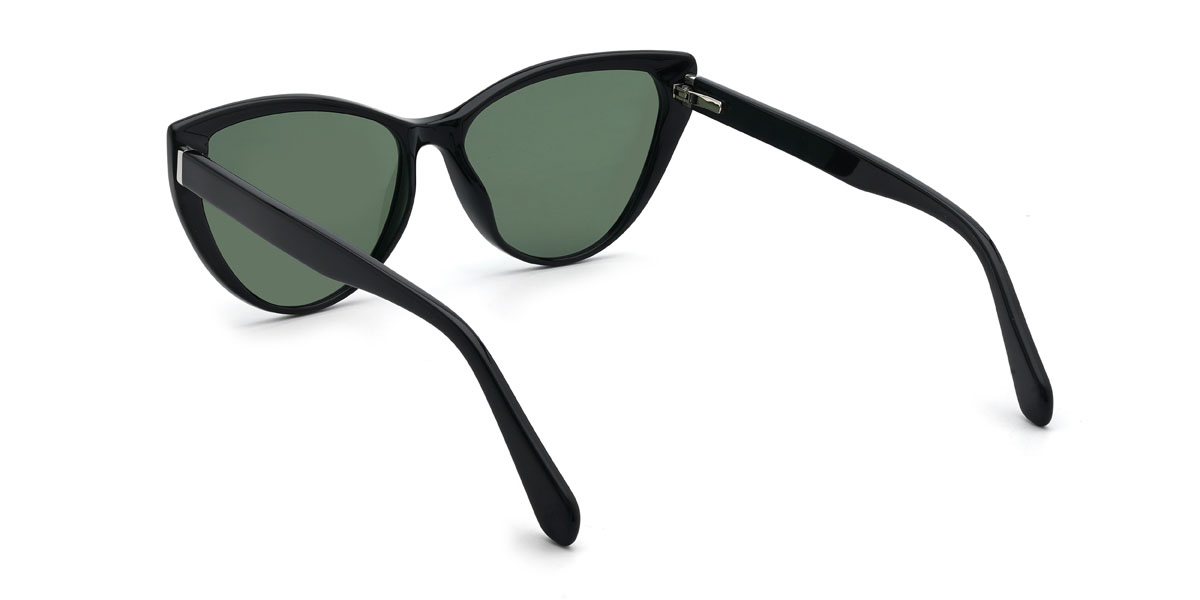 Negro Verde Oscuro Isadora Gafas - Cat Eye Sunglasses