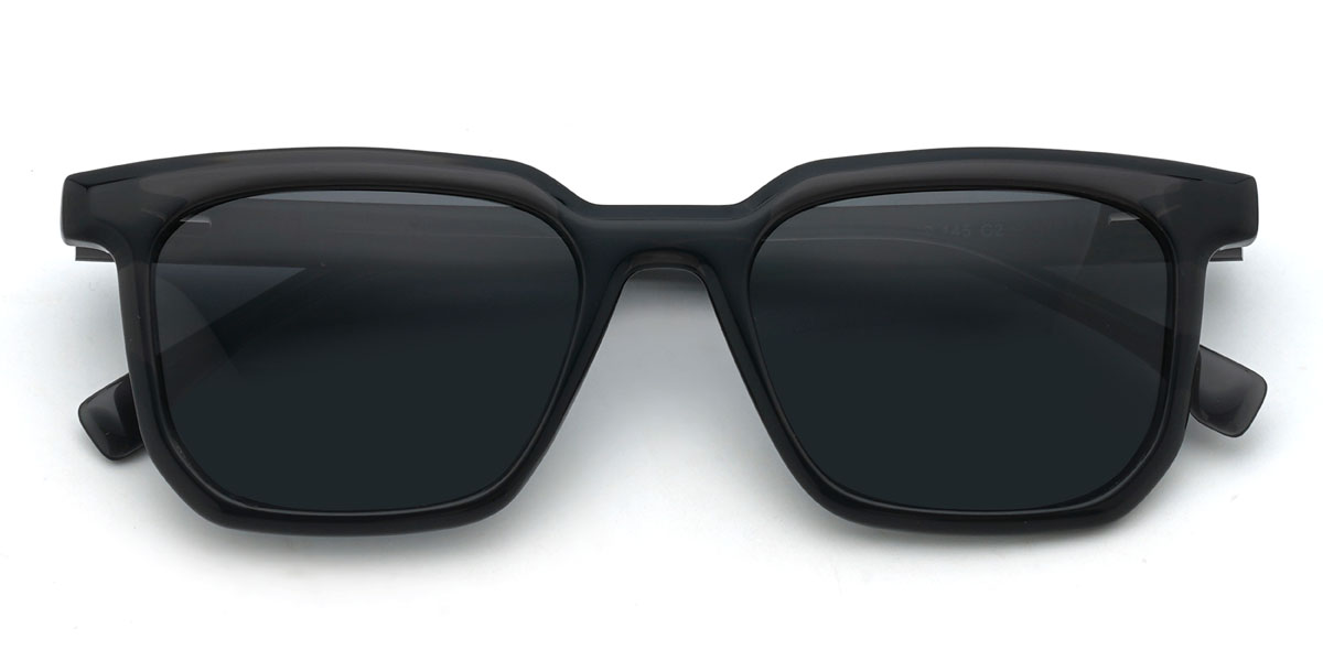 Black Grey Floyd Glasses - Rectangle Sunglasses