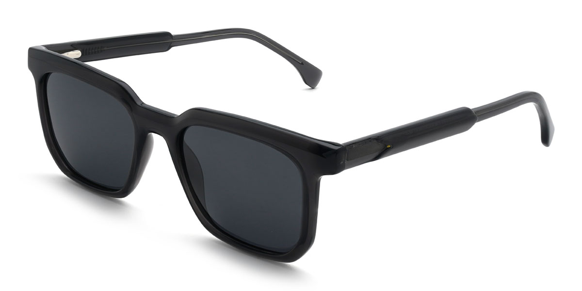 Black Grey Floyd Glasses - Rectangle Sunglasses