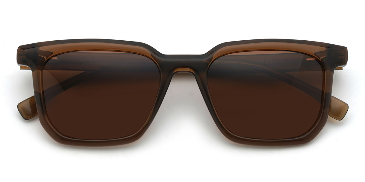 Brown Brown Floyd Glasses - Rectangle Sunglasses