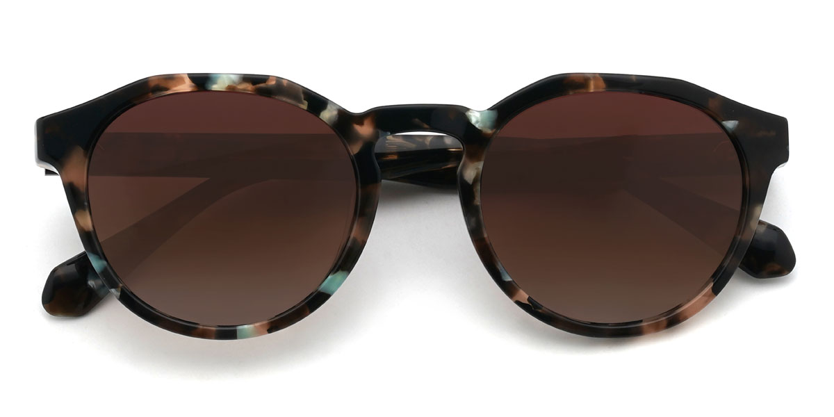 Glazed Brown Akram Glasses - Oval Sunglasses