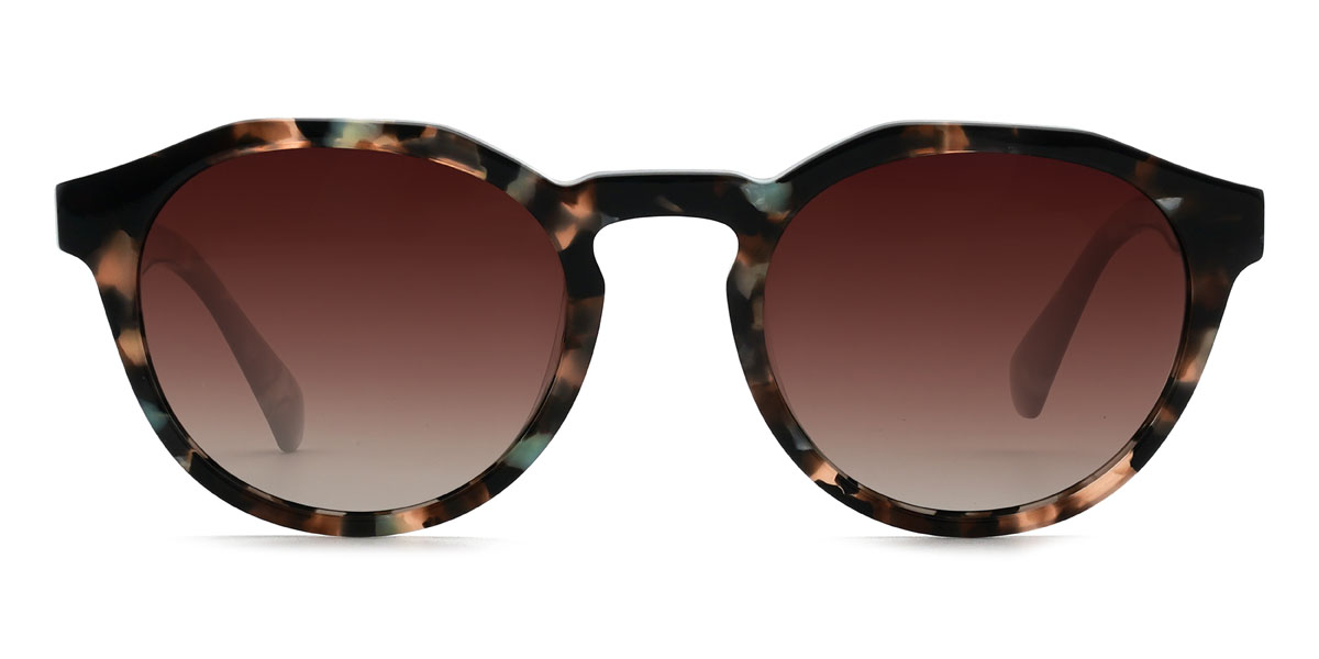 Glazed Brown Akram Glasses - Oval Sunglasses