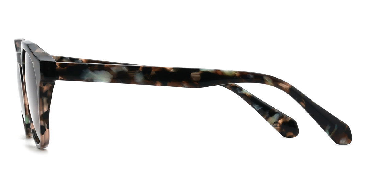 Glazed Brown Akram Glasses - Oval Sunglasses