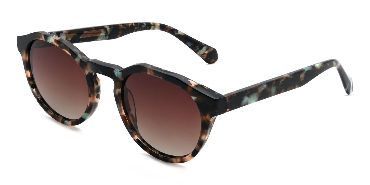 Glazed Brown Akram Glasses - Oval Sunglasses