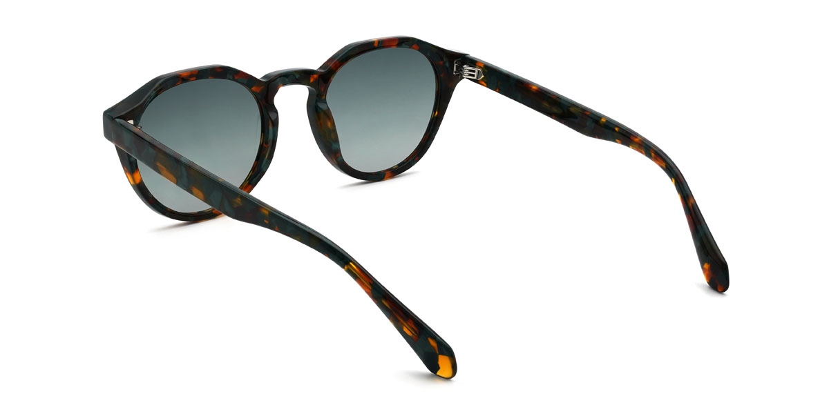 Glazed Green Akram Glasses - Oval Sunglasses