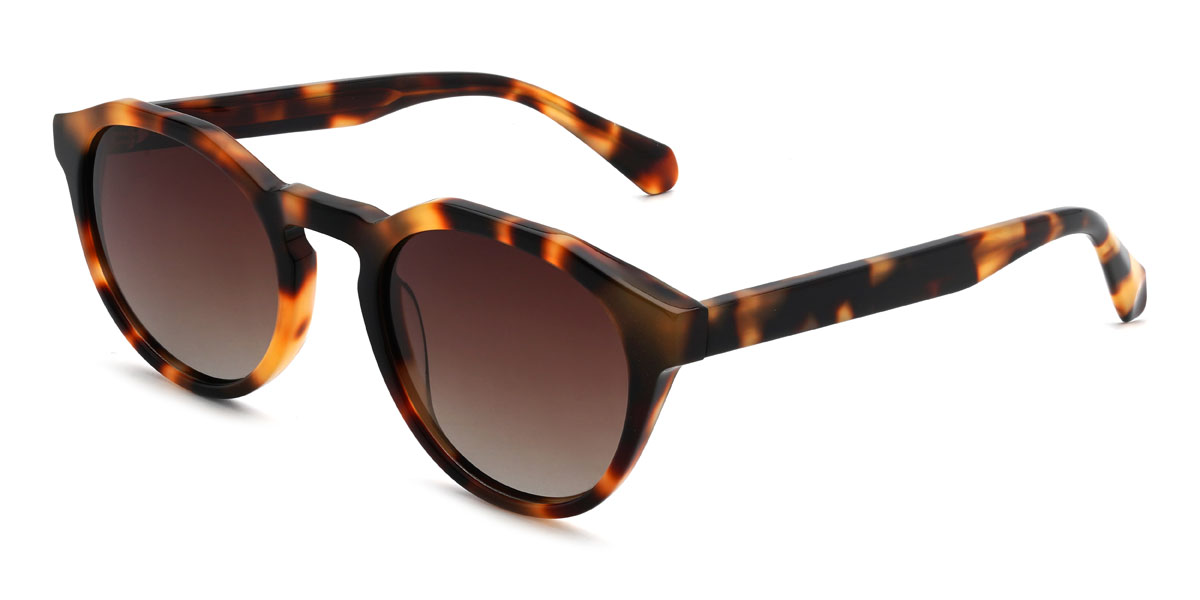 Tortoiseshell Brown Akram Glasses - Oval Sunglasses