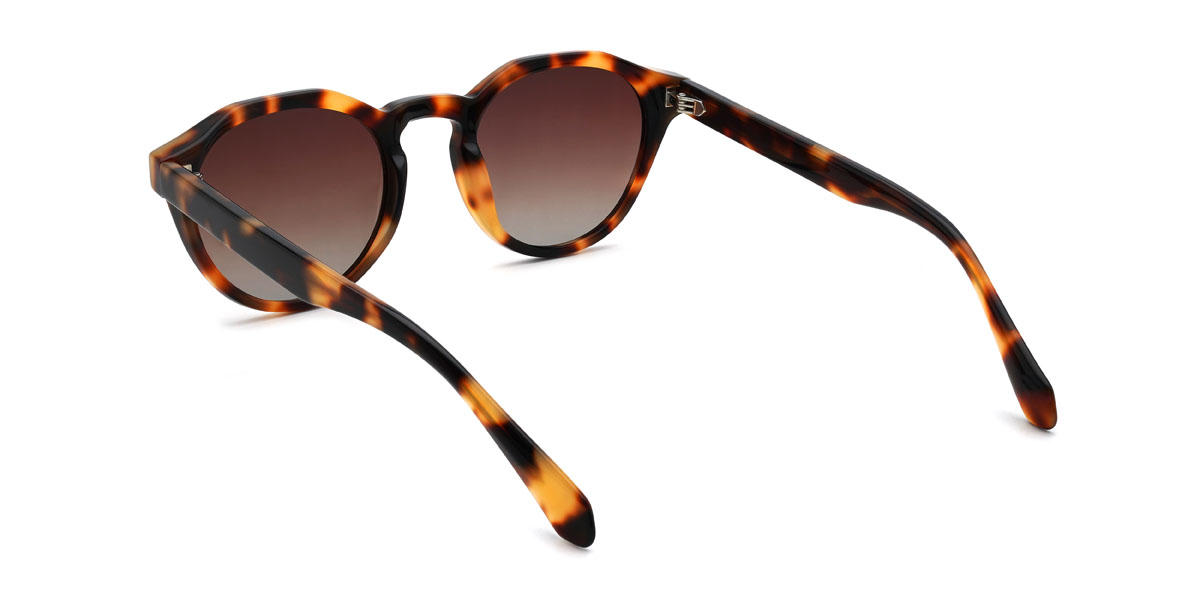 Tortoiseshell Brown Akram Glasses - Oval Sunglasses