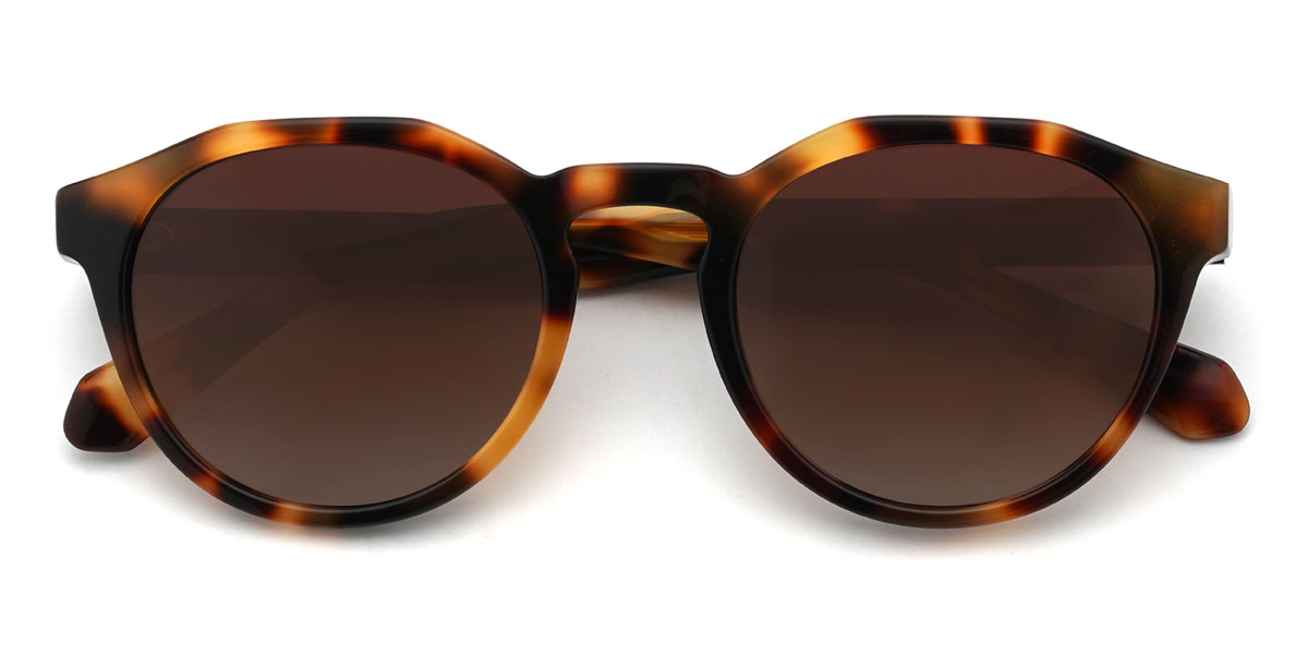 Tortoiseshell Brown Akram Glasses - Oval Sunglasses