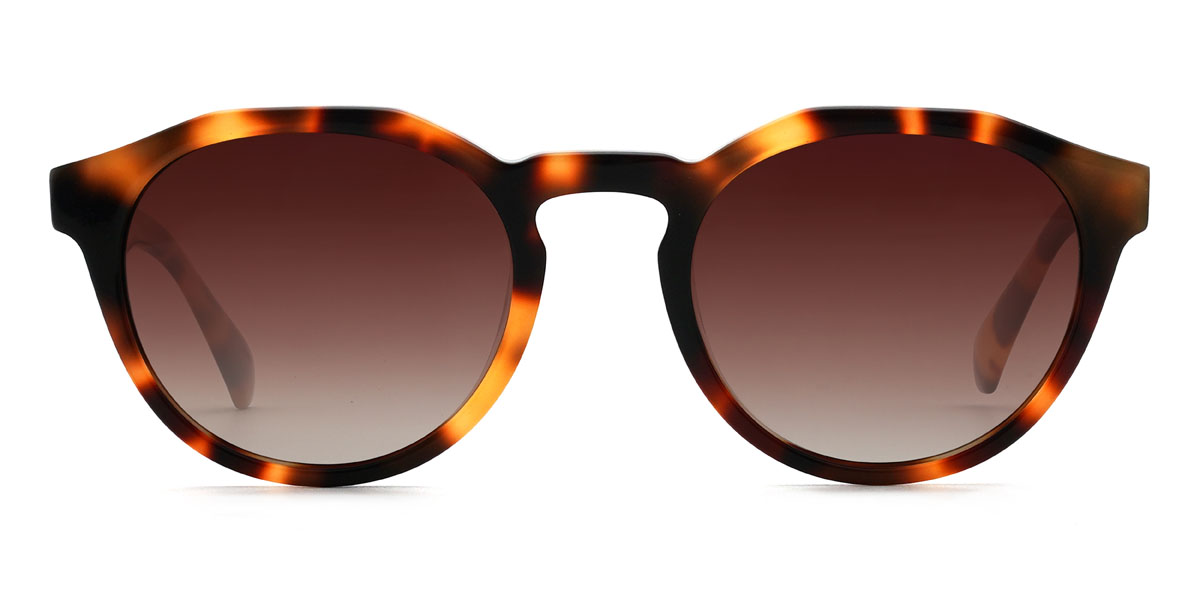 Tortoiseshell Brown Akram Glasses - Oval Sunglasses