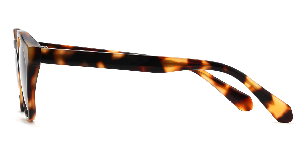 Tortoiseshell Brown Akram Glasses - Oval Sunglasses