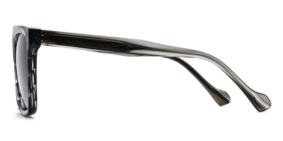 Black Tortoiseshell Grey Calder Glasses - Square Sunglasses