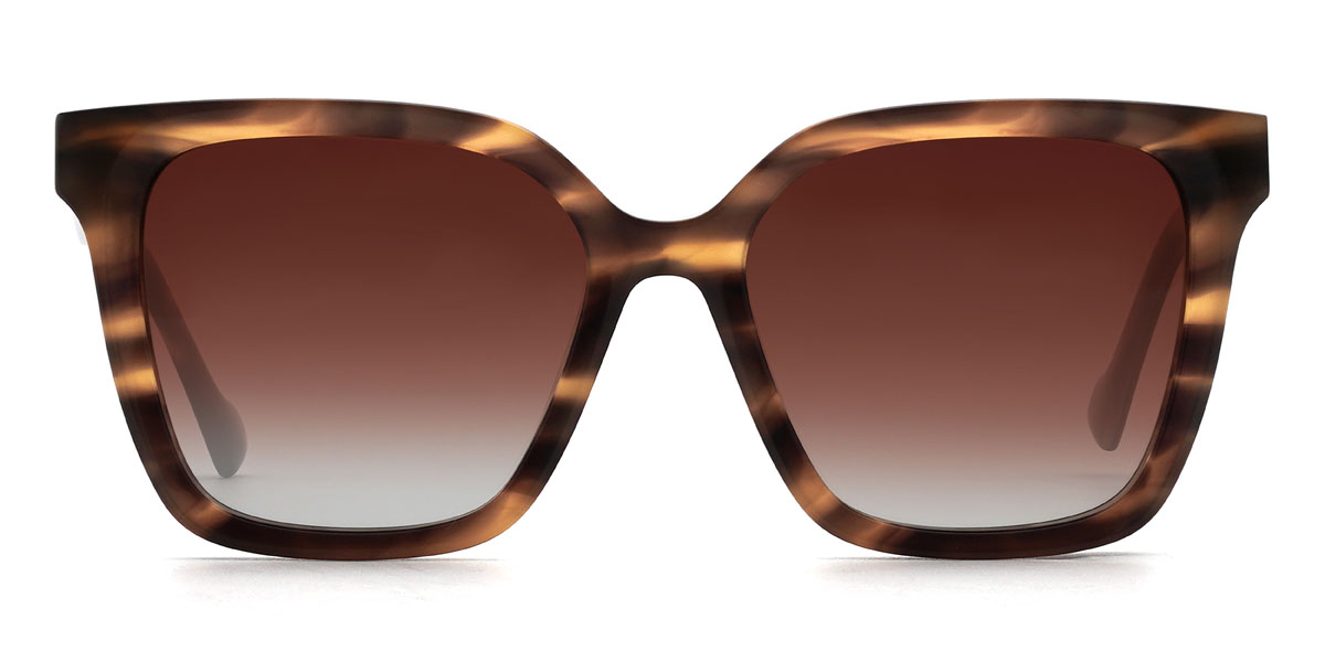 Tortoiseshell Brown Calder Glasses - Square Sunglasses