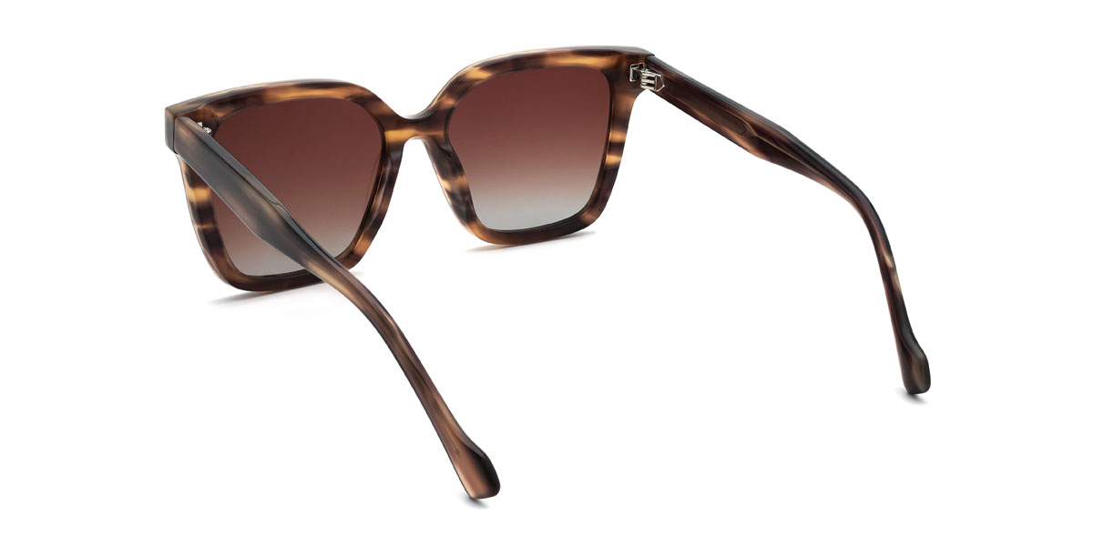 Tortoiseshell Brown Calder Glasses - Square Sunglasses
