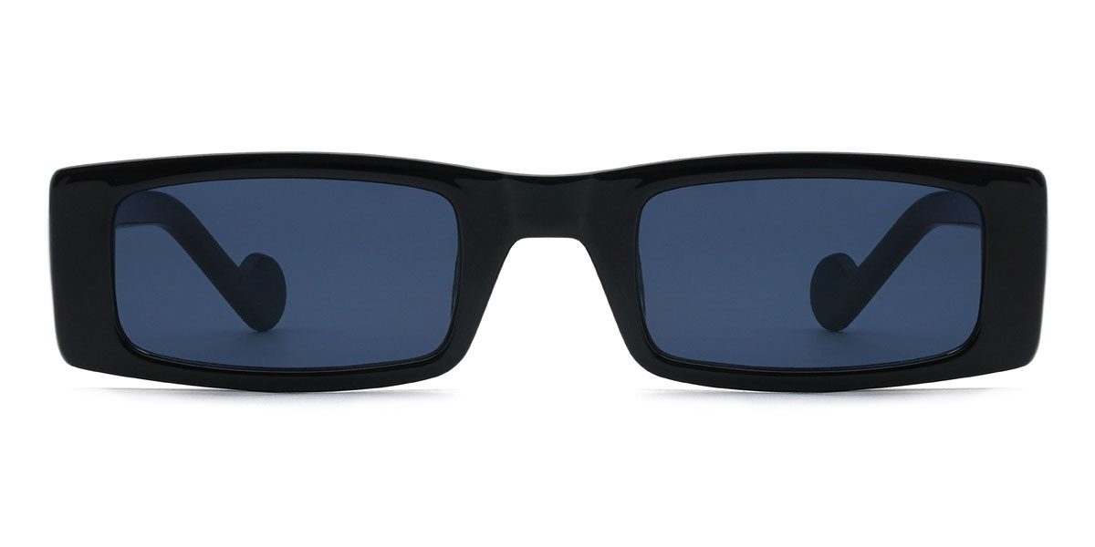 Black Grey Konstantinos Glasses - Rectangle Sunglasses