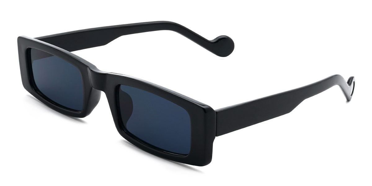 Black Grey Konstantinos Glasses - Rectangle Sunglasses
