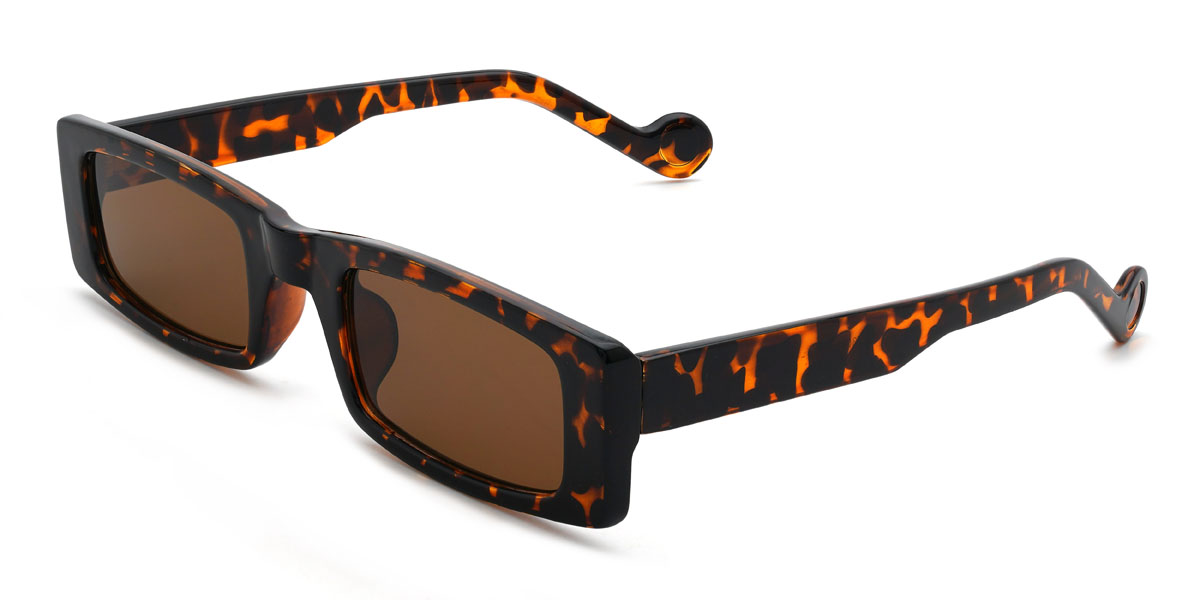 Tortoiseshell Brown Konstantinos Glasses - Rectangle Sunglasses