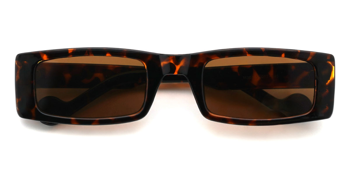 Tortoiseshell Brown Konstantinos Glasses - Rectangle Sunglasses