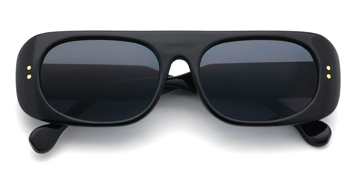 Black Grey Shamar Glasses - Rectangle Sunglasses