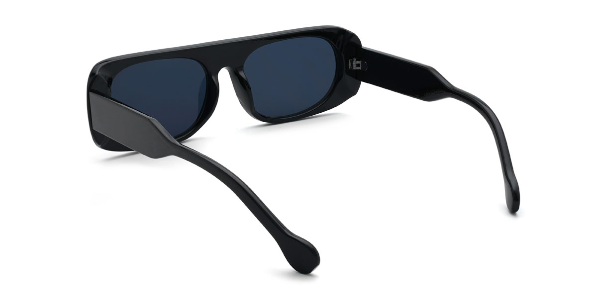 Black Grey Shamar Glasses - Rectangle Sunglasses