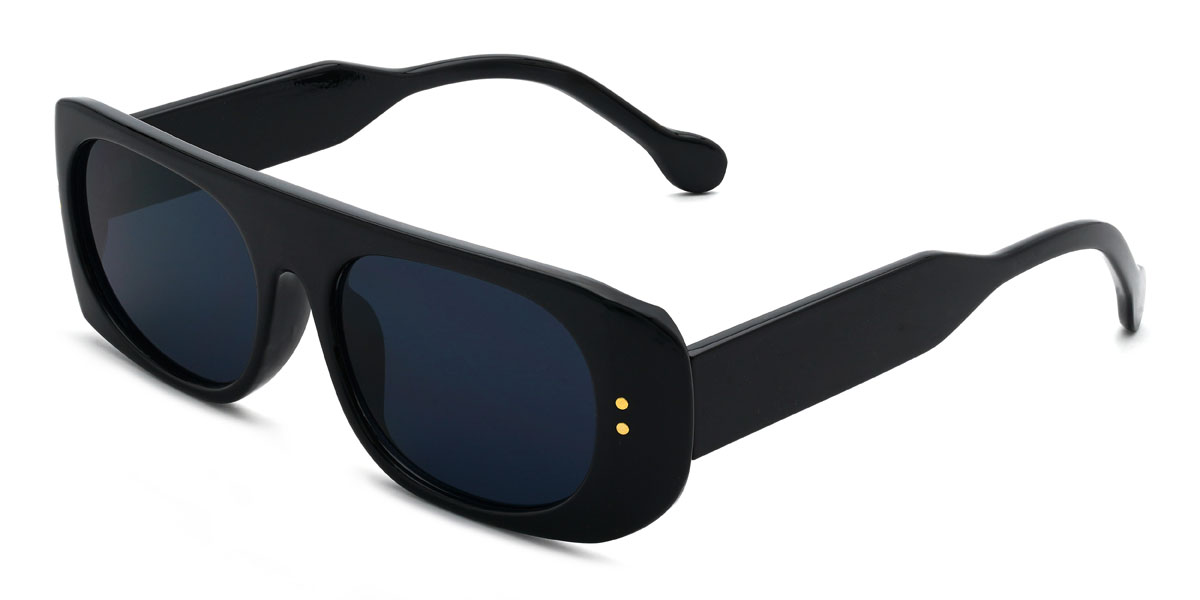 Black Grey Shamar Glasses - Rectangle Sunglasses