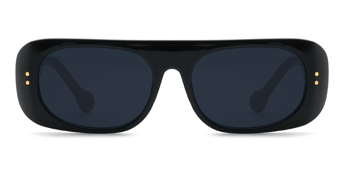 Black Grey Shamar Glasses - Rectangle Sunglasses