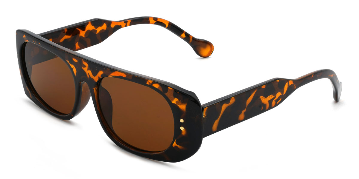 Tortoiseshell Brown Shamar Glasses - Rectangle Sunglasses