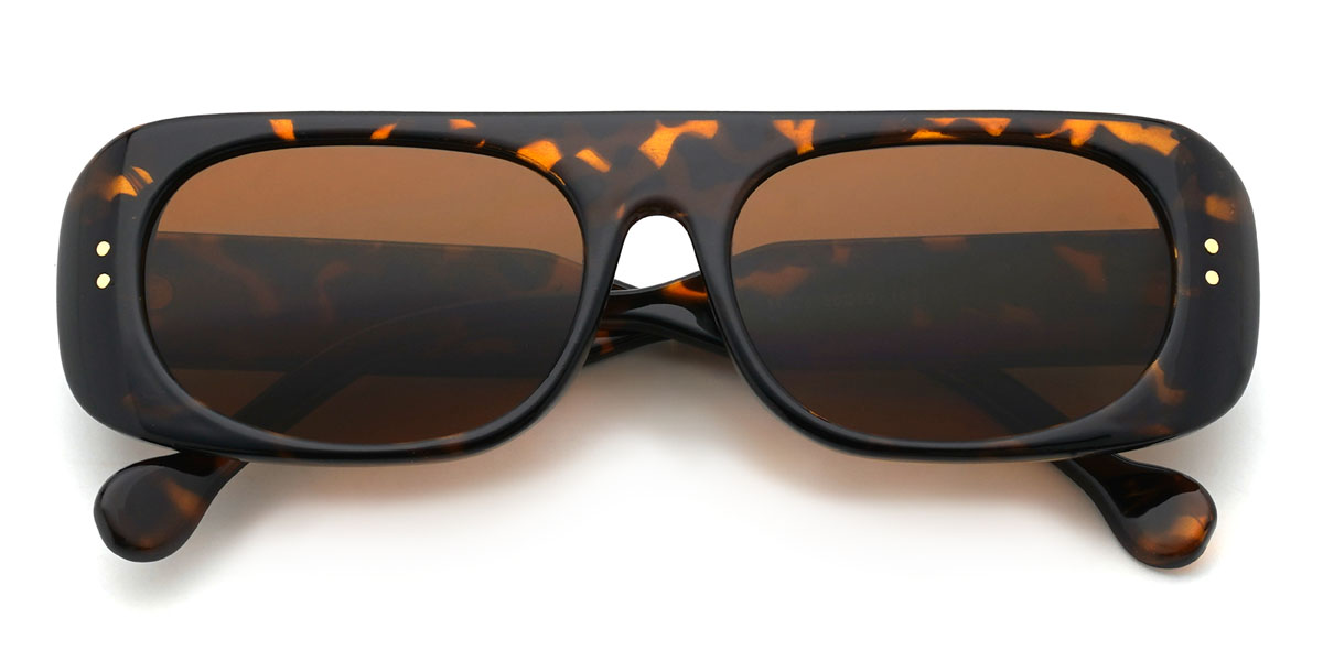 Tortoiseshell Brown Shamar Glasses - Rectangle Sunglasses
