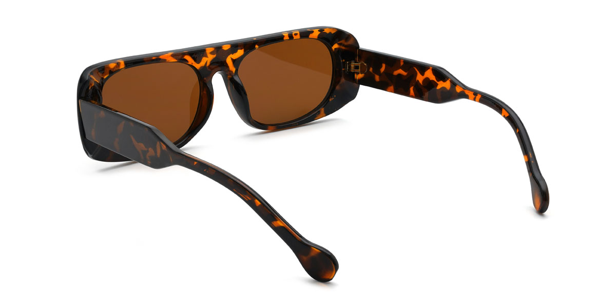 Tortoiseshell Brown Shamar Glasses - Rectangle Sunglasses