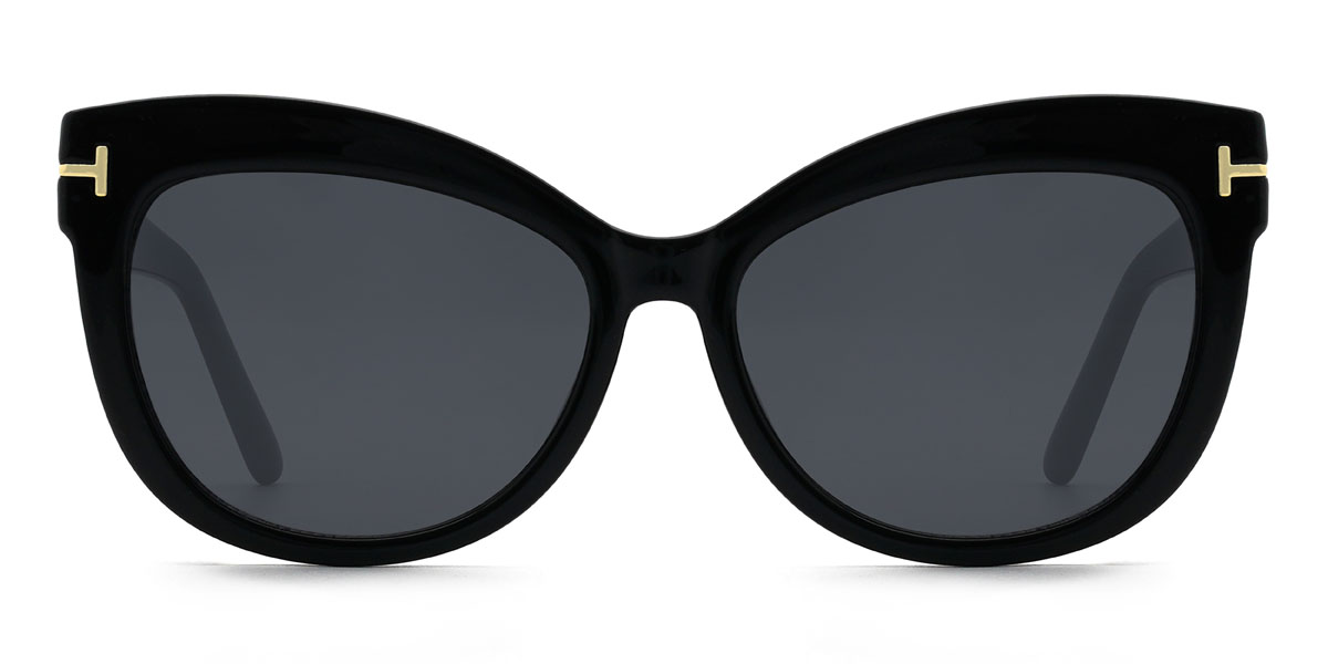 Black Grey Georgie Glasses - Cat Eye Sunglasses