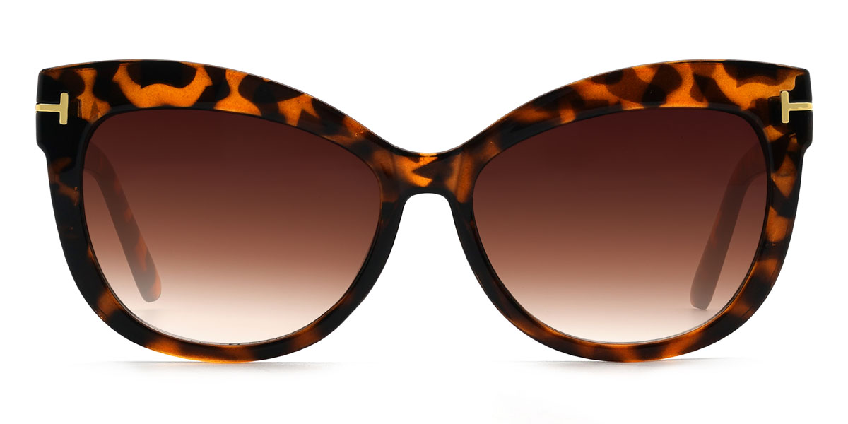 Tortoiseshell Gradual Brown Georgie Glasses - Cat Eye Sunglasses