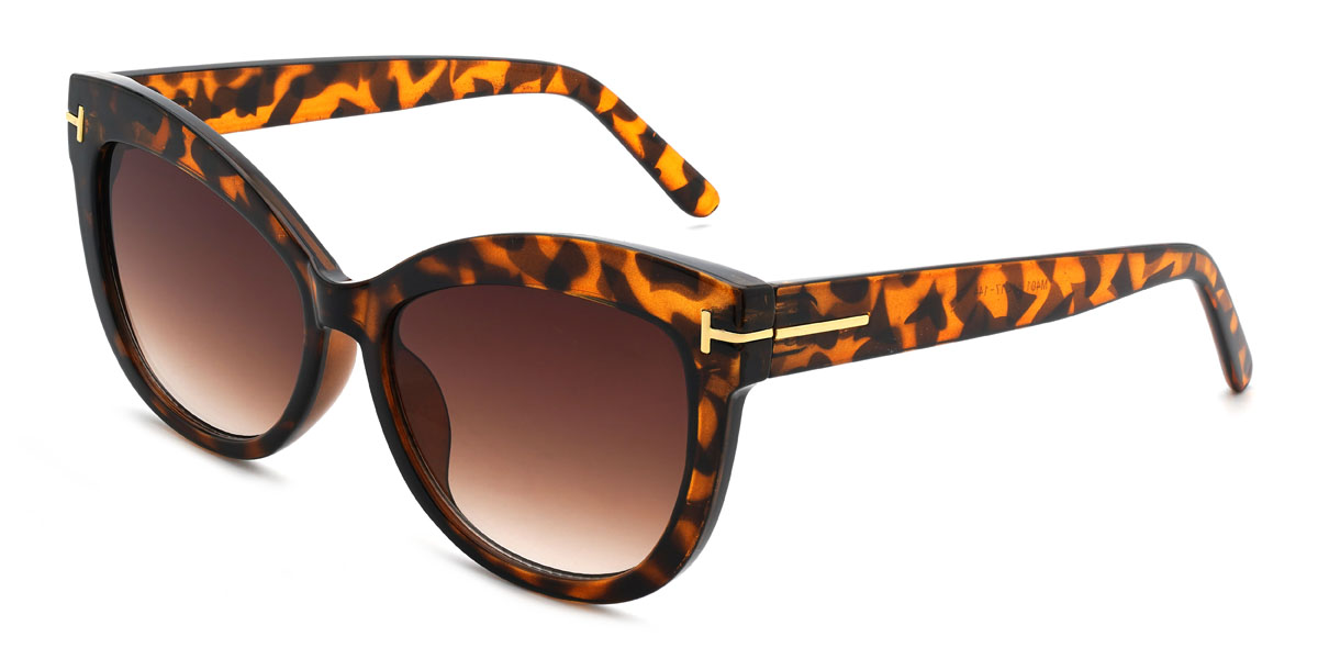 Tortoiseshell Gradual Brown Georgie Glasses - Cat Eye Sunglasses