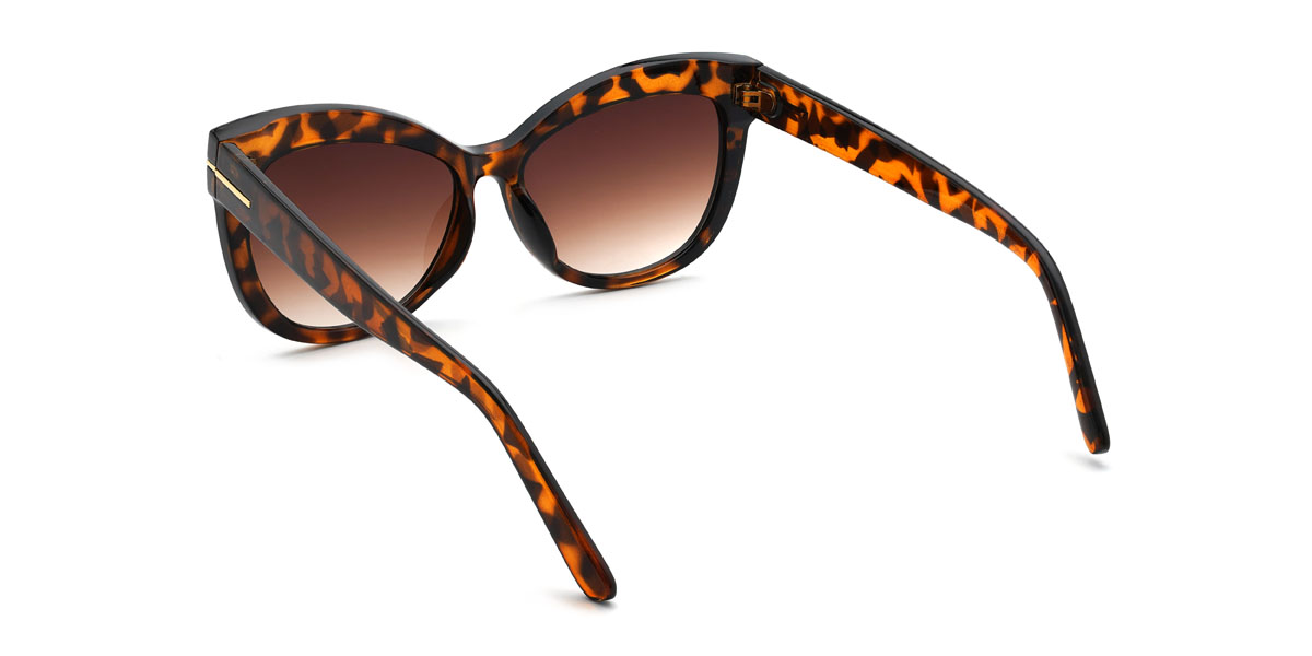 Tortoiseshell Gradual Brown Georgie Glasses - Cat Eye Sunglasses