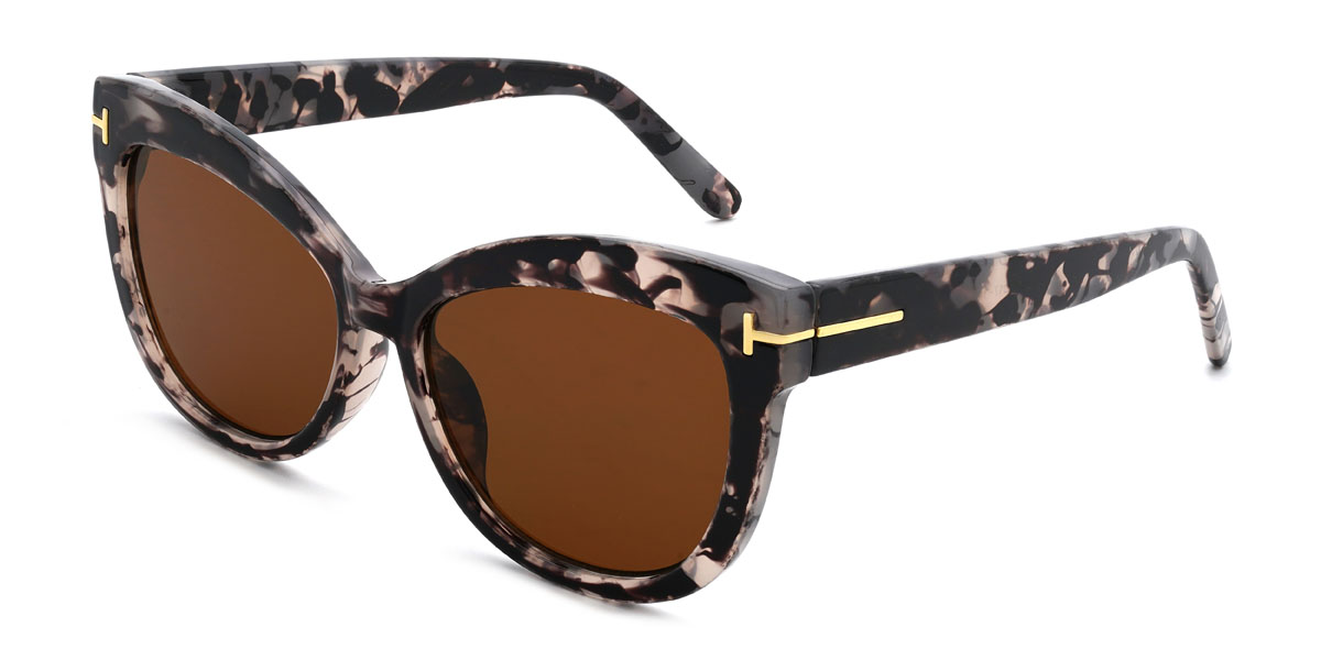 Ivory Tortoiseshell Brown Georgie Glasses - Cat Eye Sunglasses