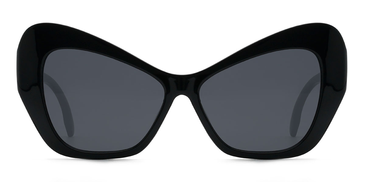 Black Grey Simone Glasses - Cat Eye Sunglasses
