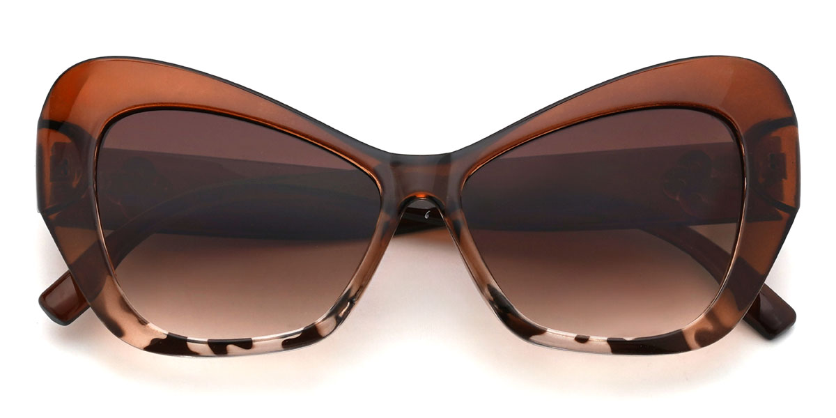 Brown Gradual Brown Simone Glasses - Cat Eye Sunglasses