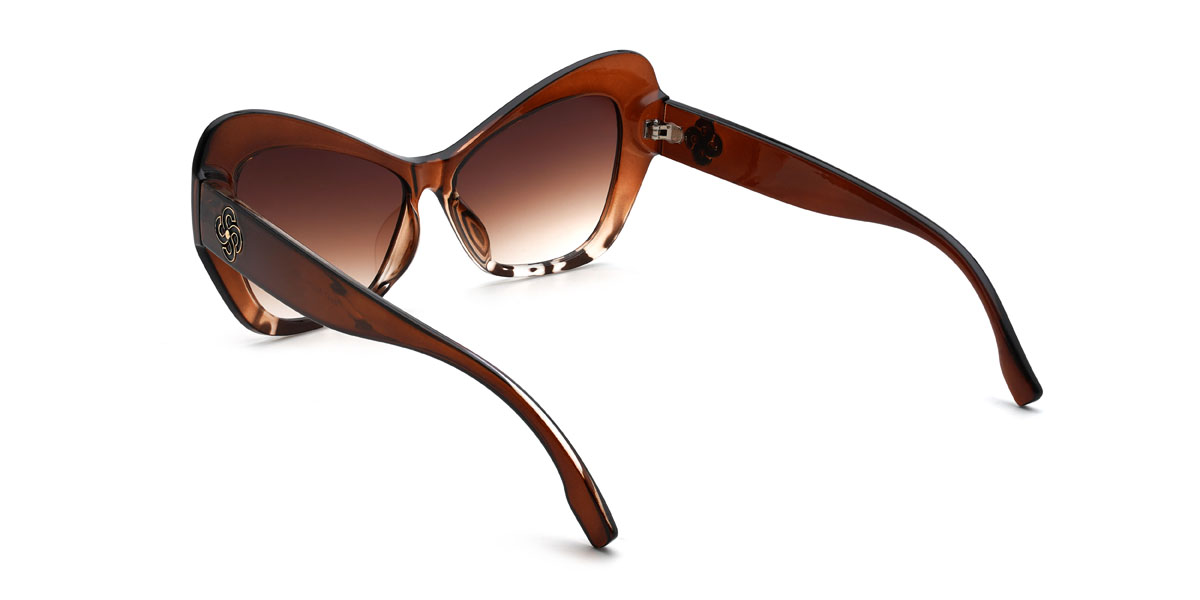 Brown Gradual Brown Simone Glasses - Cat Eye Sunglasses