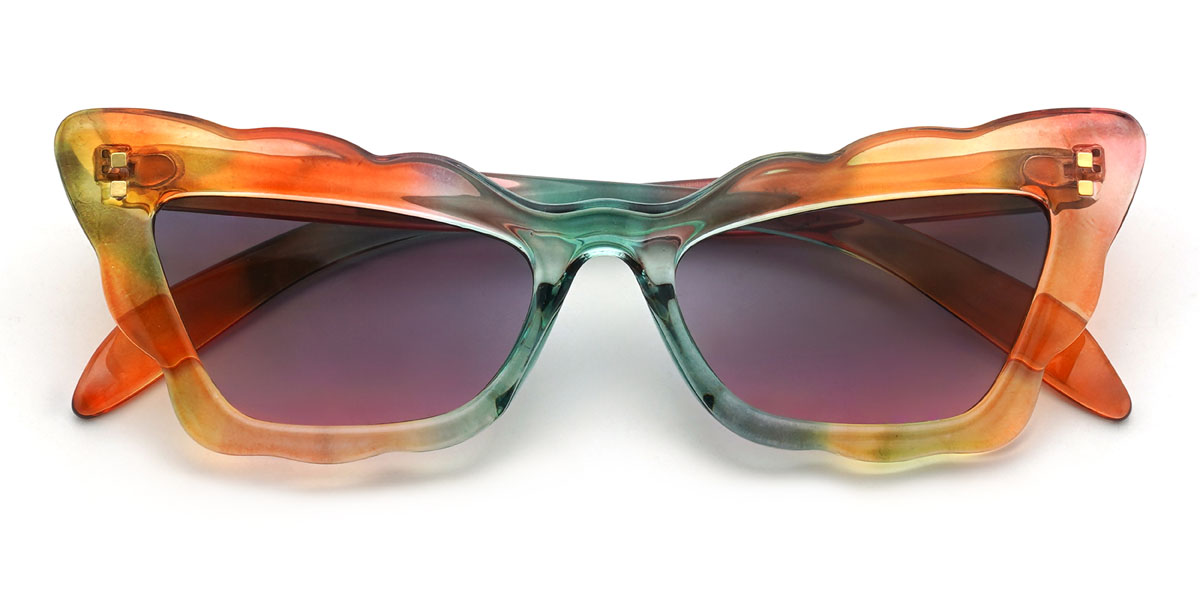 Rainbow Gradual Purple Rylan Glasses - Cat Eye Sunglasses