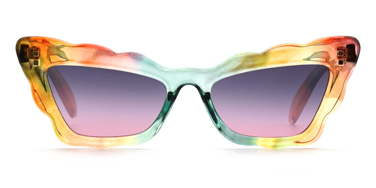 Rainbow Gradual Purple Rylan Glasses - Cat Eye Sunglasses