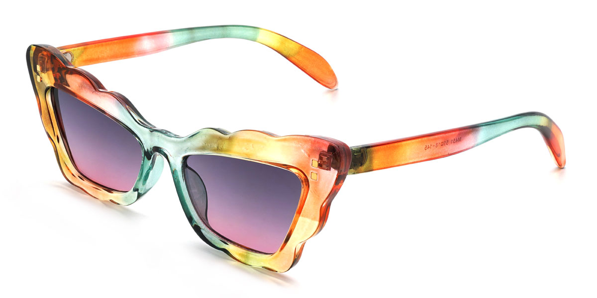 Rainbow Gradual Purple Rylan Glasses - Cat Eye Sunglasses